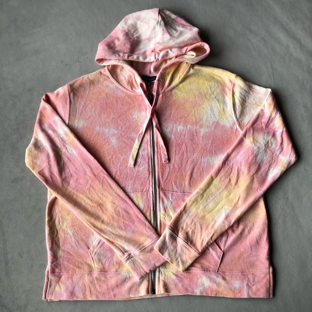 Splendid ~ Sunbloom Tie Dye Light Full Zip Hoodie ~ Size Small ~ Brand New!
